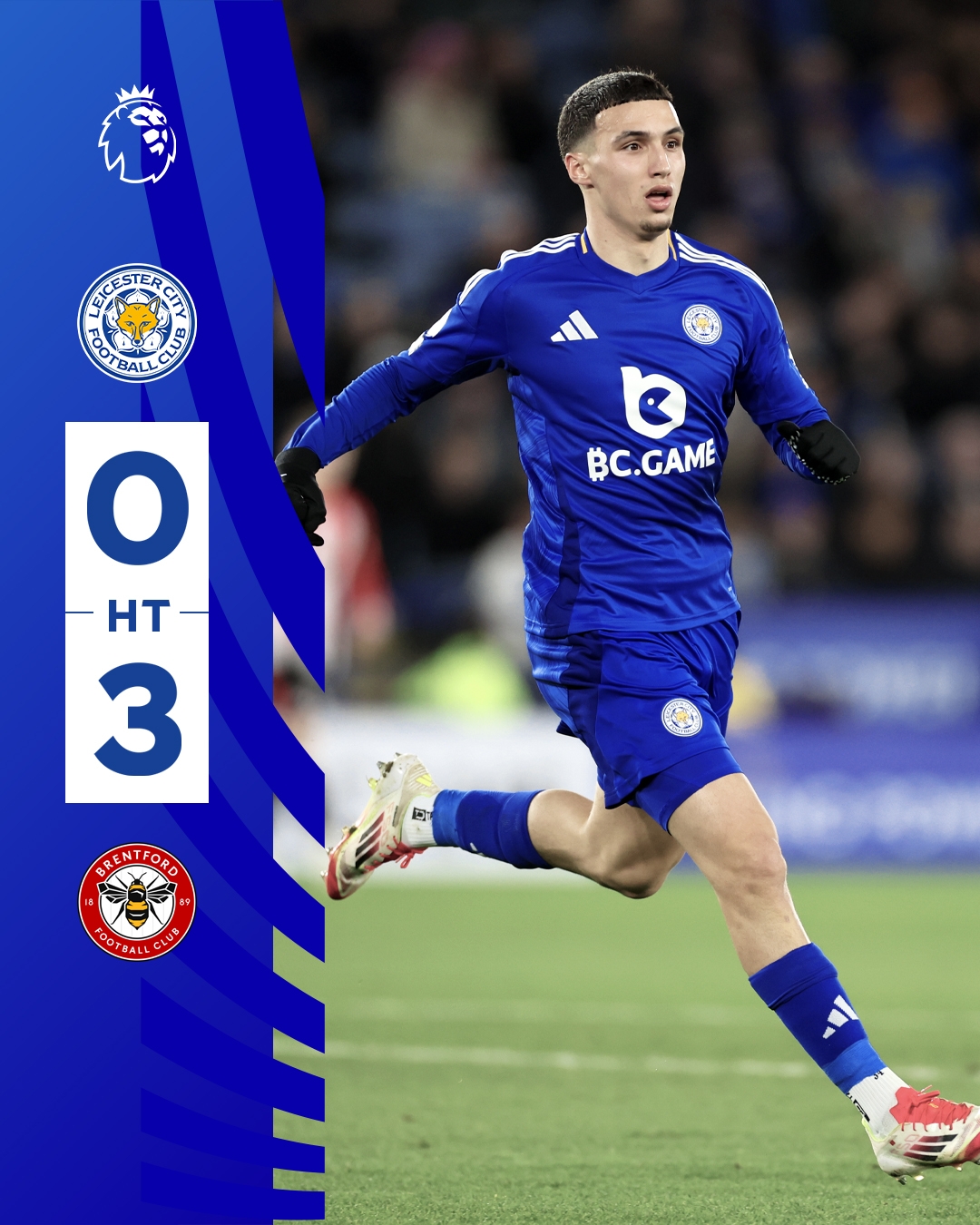 半場(chǎng)0-3！萊斯特若不進(jìn)球輸球，將主場(chǎng)6連敗0進(jìn)球創(chuàng)歷史最糟戰(zhàn)績(jī)