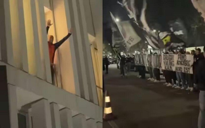  都體：尤文球迷來(lái)到酒店外支持新主帥，圖多爾向球迷們揮手致意