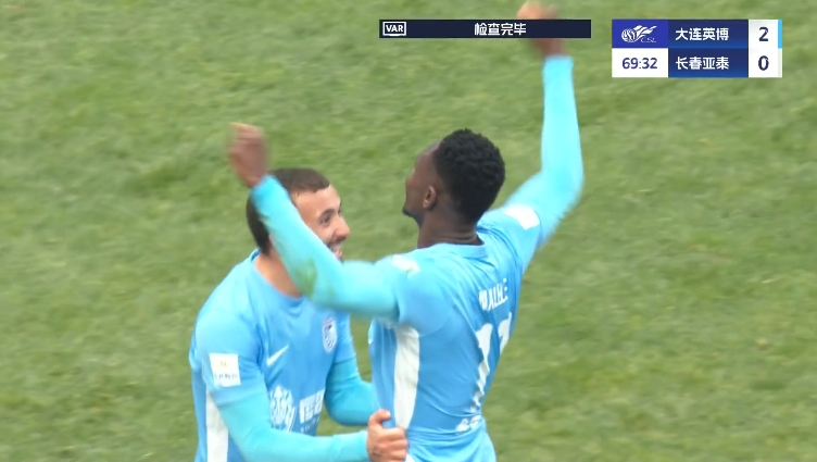  馬萊萊大連處子球！呂焯毅助攻馬萊萊破門，大連英博2-0亞泰